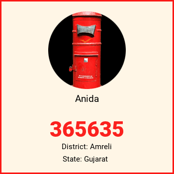 Anida pin code, district Amreli in Gujarat