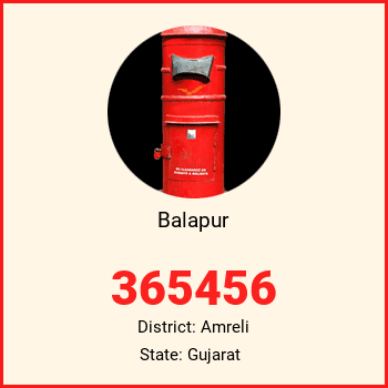 Balapur pin code, district Amreli in Gujarat