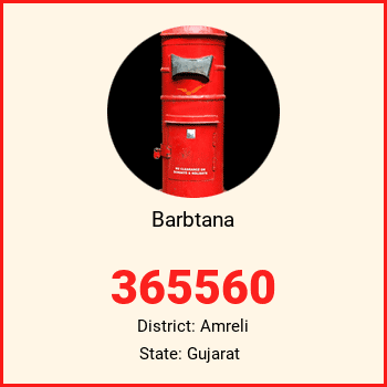 Barbtana pin code, district Amreli in Gujarat