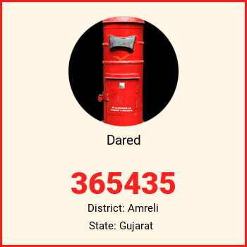Dared pin code, district Amreli in Gujarat