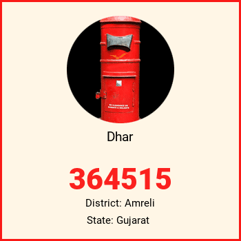Dhar pin code, district Amreli in Gujarat