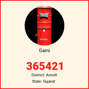Garni pin code, district Amreli in Gujarat