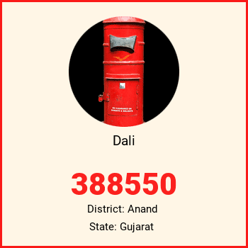 Dali pin code, district Anand in Gujarat