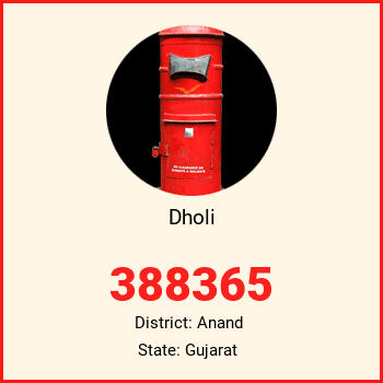 Dholi pin code, district Anand in Gujarat