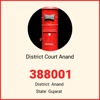 District Court Anand pin code, district Anand in Gujarat