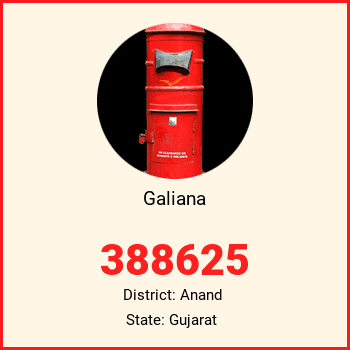 Galiana pin code, district Anand in Gujarat