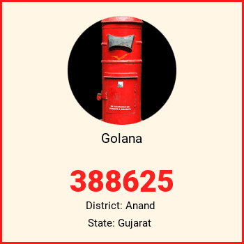Golana pin code, district Anand in Gujarat
