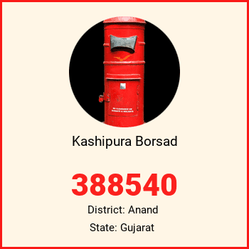 Kashipura Borsad pin code, district Anand in Gujarat