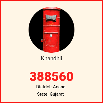 Khandhli pin code, district Anand in Gujarat