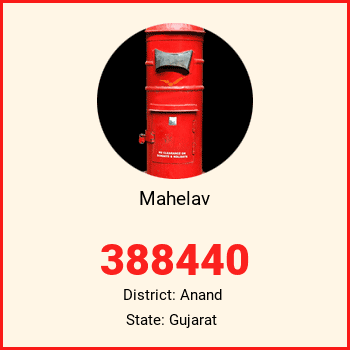 Mahelav pin code, district Anand in Gujarat