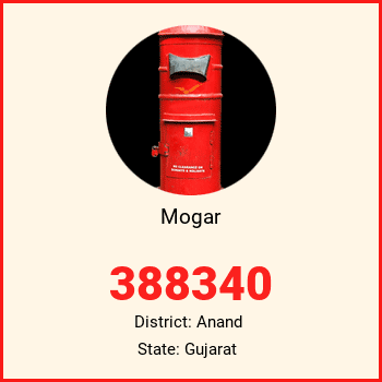 Mogar pin code, district Anand in Gujarat