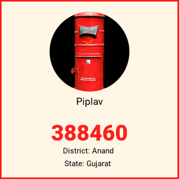 Piplav pin code, district Anand in Gujarat