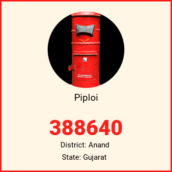 Piploi pin code, district Anand in Gujarat