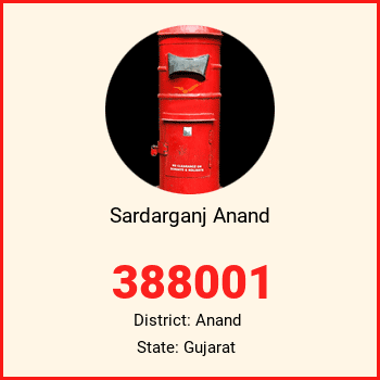 Sardarganj Anand pin code, district Anand in Gujarat