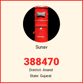 Sunav pin code, district Anand in Gujarat