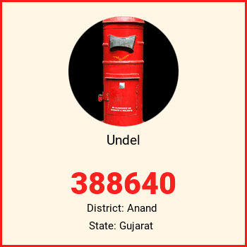 Undel pin code, district Anand in Gujarat