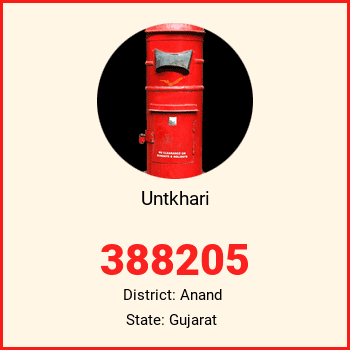 Untkhari pin code, district Anand in Gujarat