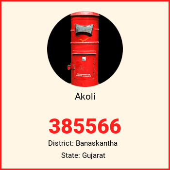 Akoli pin code, district Banaskantha in Gujarat
