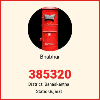 Bhabhar pin code, district Banaskantha in Gujarat
