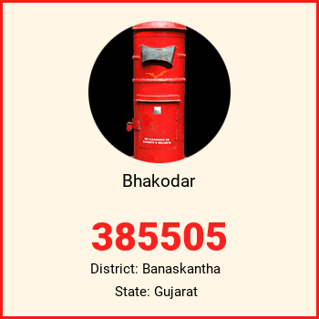 Bhakodar pin code, district Banaskantha in Gujarat