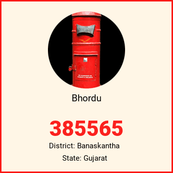 Bhordu pin code, district Banaskantha in Gujarat