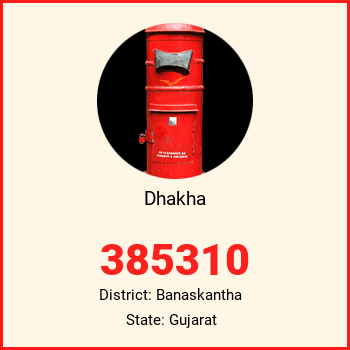 Dhakha pin code, district Banaskantha in Gujarat