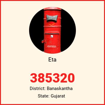 Eta pin code, district Banaskantha in Gujarat