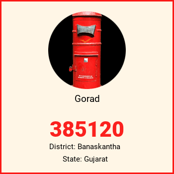 Gorad pin code, district Banaskantha in Gujarat