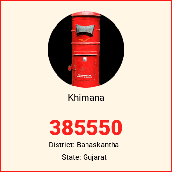 Khimana pin code, district Banaskantha in Gujarat