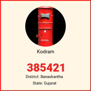 Kodram pin code, district Banaskantha in Gujarat