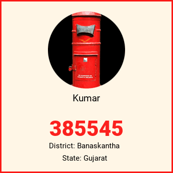 Kumar pin code, district Banaskantha in Gujarat