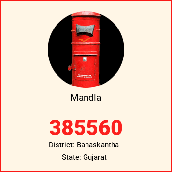 Mandla pin code, district Banaskantha in Gujarat