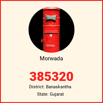 Morwada pin code, district Banaskantha in Gujarat