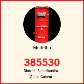 Mudetha pin code, district Banaskantha in Gujarat