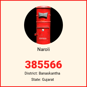 Naroli pin code, district Banaskantha in Gujarat