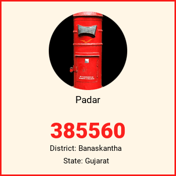 Padar pin code, district Banaskantha in Gujarat