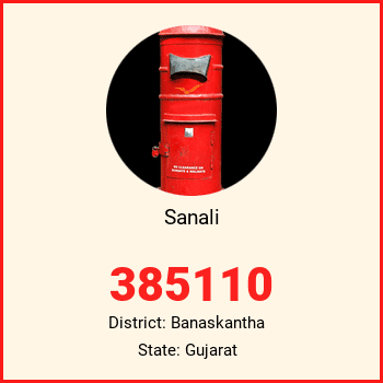 Sanali pin code, district Banaskantha in Gujarat