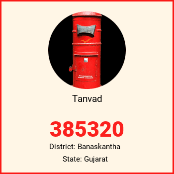 Tanvad pin code, district Banaskantha in Gujarat