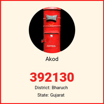 Akod pin code, district Bharuch in Gujarat