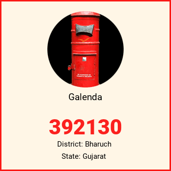 Galenda pin code, district Bharuch in Gujarat