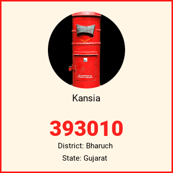 Kansia pin code, district Bharuch in Gujarat