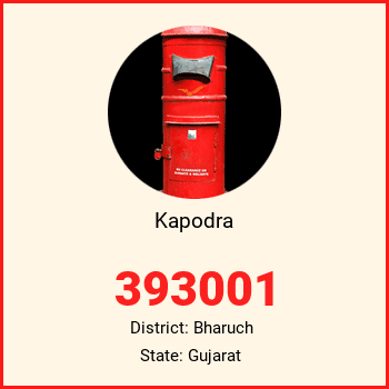 Kapodra pin code, district Bharuch in Gujarat