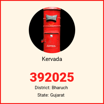 Kervada pin code, district Bharuch in Gujarat