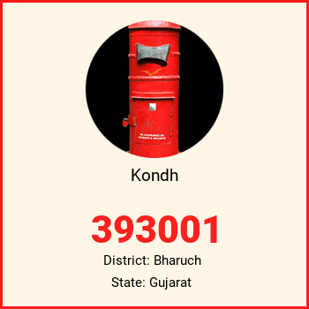 Kondh pin code, district Bharuch in Gujarat