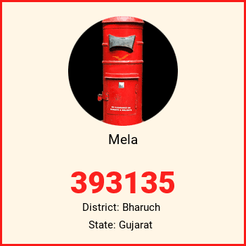 Mela pin code, district Bharuch in Gujarat
