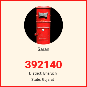Saran pin code, district Bharuch in Gujarat
