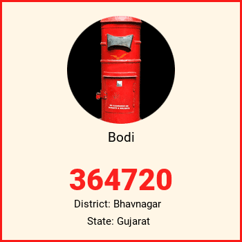 Bodi pin code, district Bhavnagar in Gujarat