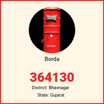 Borda pin code, district Bhavnagar in Gujarat