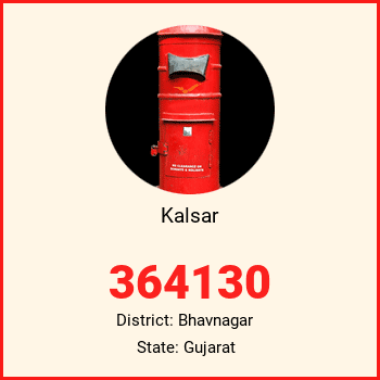 Kalsar pin code, district Bhavnagar in Gujarat