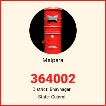 Malpara pin code, district Bhavnagar in Gujarat
